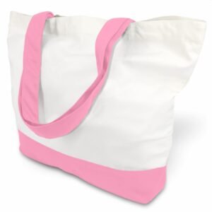 Pink Cotton Canvas Tote Bag Fashionable Two-Tone Cloth Bags Sublimation Blank