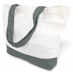 Gray Cotton Canvas Tote Bag Fashionable Two-Tone Cloth Bags Sublimation Blank