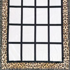 Leopard Pattern Tassel Double Layer Blanket 40″x 60″ Sublimation Blank