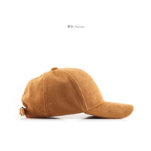 Corduroy Solid Color Baseball Cap Curved Brim Warm For Autumn And Winter Wholesale