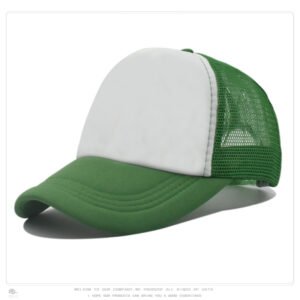 Grass Green White Mesh Baseball Cap Trucker Hat Summer Outdoor Sun Protection LOGO Printing Wholesale