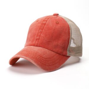 Washed Distressed and Torn Pigment Dyed Mesh Trucker Hat Wholesale