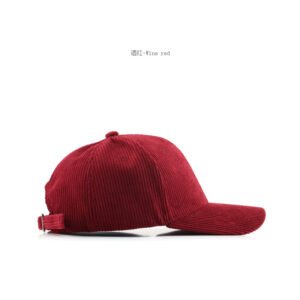 Corduroy Solid Color Baseball Cap Curved Brim Warm For Autumn And Winter Wholesale