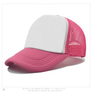 Rose Red White Mesh Baseball Cap Trucker Hat Summer Outdoor Sun Protection LOGO Printing Wholesale