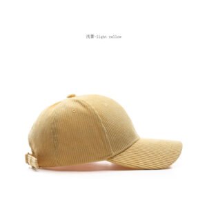 Corduroy Solid Color Baseball Cap Curved Brim Warm For Autumn And Winter Wholesale