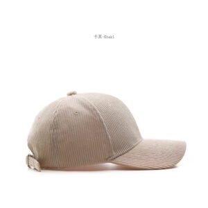 Corduroy Solid Color Baseball Cap Curved Brim Warm For Autumn And Winter Wholesale