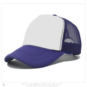 Purple White Mesh Baseball Cap Trucker Hat Summer Outdoor Sun Protection LOGO Printing Wholesale