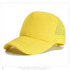 Yellow Mesh Baseball Cap Trucker Hat Summer Outdoor Sun Protection LOGO Printing Wholesale