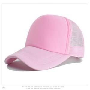 Pink Mesh Baseball Cap Trucker Hat Summer Outdoor Sun Protection LOGO Printing Wholesale