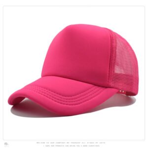 Rose Red Mesh Baseball Cap Trucker Hat Summer Outdoor Sun Protection LOGO Printing Wholesale