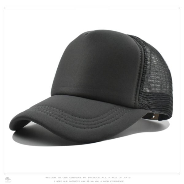 Black Gray Mesh Baseball Cap Trucker Hat Summer Outdoor Sun Protection LOGO Printing Wholesale