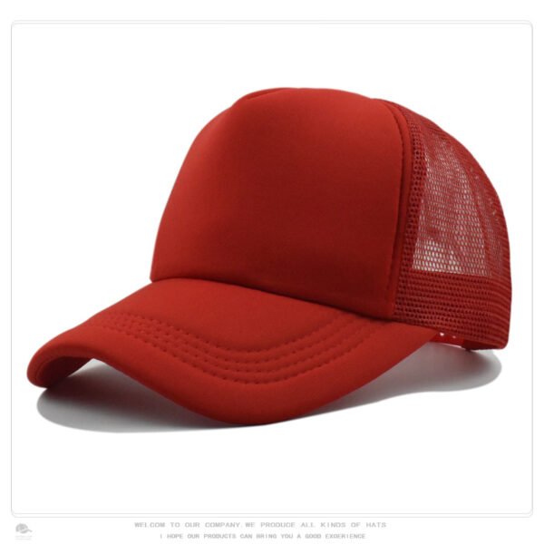 Wine Red Mesh Baseball Cap Trucker Hat Summer Outdoor Sun Protection LOGO Printing Wholesale