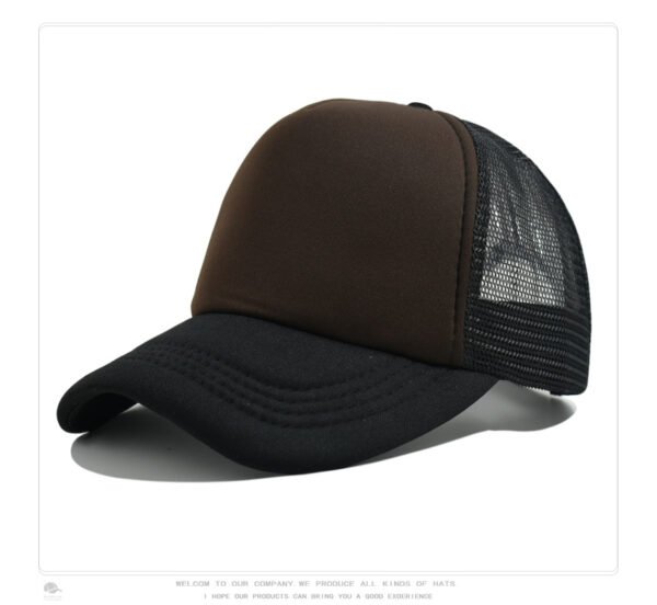 Coffee Mesh Baseball Cap Trucker Hat Summer Outdoor Sun Protection LOGO Printing Wholesale