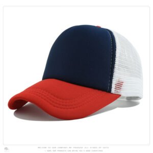 Red Navy Blue Mesh Baseball Cap Trucker Hat Summer Outdoor Sun Protection LOGO Printing Wholesale