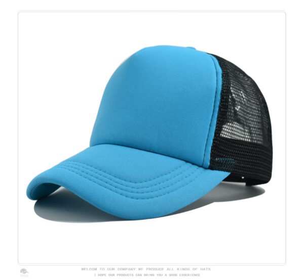 Lake Blue Mesh Black Baseball Cap Trucker Hat Summer Outdoor Sun Protection LOGO Printing Wholesale