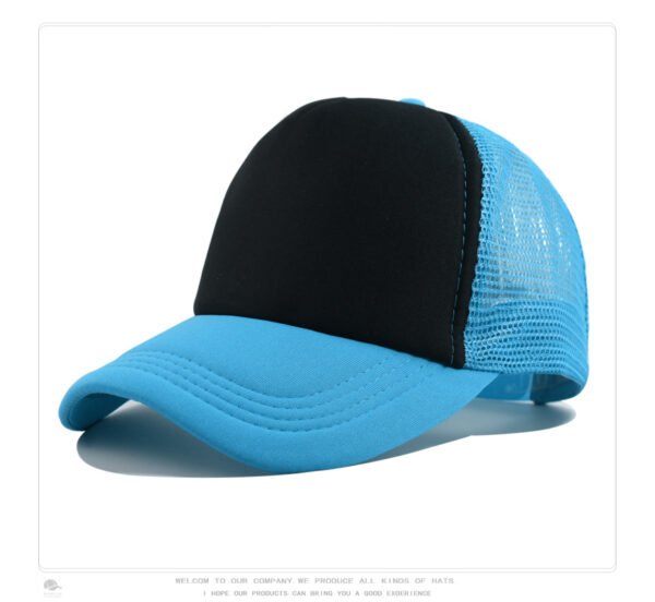 Black Lake Blue Mesh Baseball Cap Trucker Hat Summer Outdoor Sun Protection LOGO Printing Wholesale