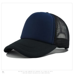 Black Navy Mesh Baseball Cap Trucker Hat Summer Outdoor Sun Protection LOGO Printing Wholesale