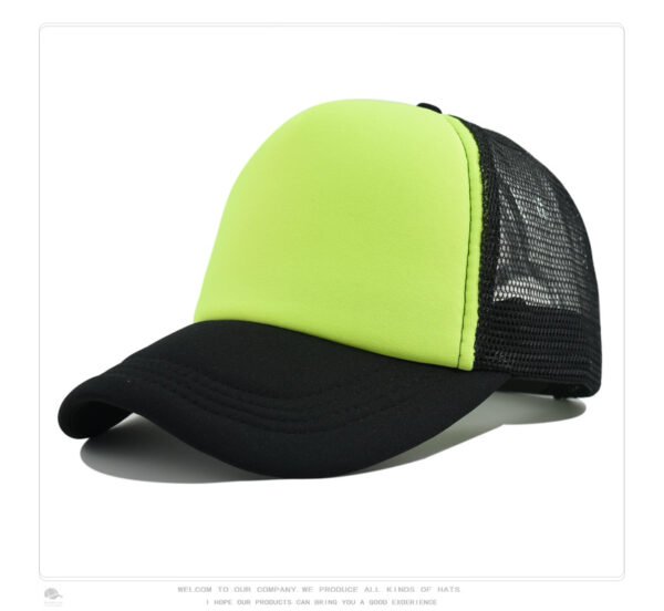 Light Green Mesh Black Baseball Cap Trucker Hat Summer Outdoor Sun Protection LOGO Printing Wholesale