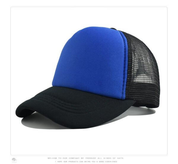 Blue Mesh Black Baseball Cap Trucker Hat Summer Outdoor Sun Protection LOGO Printing Wholesale