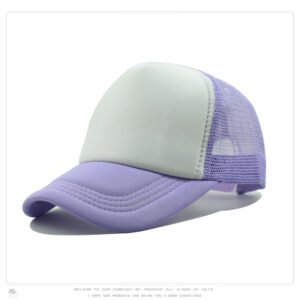 White Purple Mesh Baseball Cap Trucker Hat Summer Outdoor Sun Protection LOGO Printing Wholesale