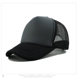 Gray Black Mesh Baseball Cap Trucker Hat Summer Outdoor Sun Protection LOGO Printing Wholesale