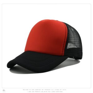 Red Black Mesh Baseball Cap Trucker Hat Summer Outdoor Sun Protection LOGO Printing Wholesale