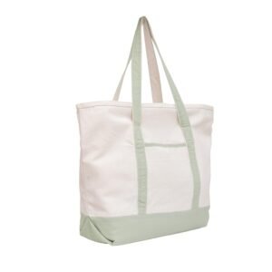 Sage Green Extra Large Canvas Tote Bags with Zipper Sublimation Blank