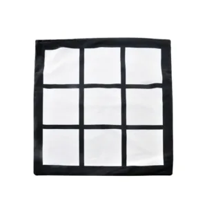 Soft Black Cushion Cover with White Panels 40 x 40 cm