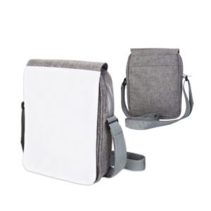 Grey Removable Velcro Flap Shoulder Bag