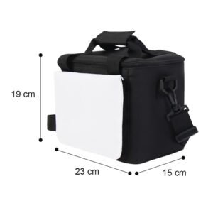 Black Insulation Refrigeration Meal Bag Detachable Shoulder Strap Sublimation Blanks