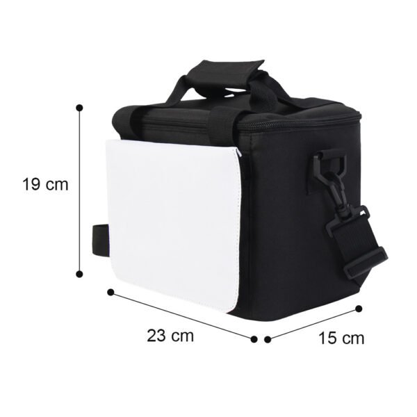 Black Insulation Refrigeration Meal Bag Detachable Shoulder Strap Sublimation Blanks