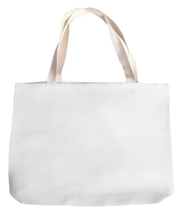 White 14.8" x 16.9" Canvas Tote Bag Sublimation Blank