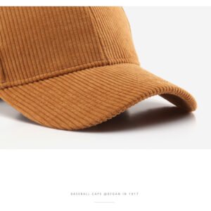 Corduroy Solid Color Baseball Cap Curved Brim Warm For Autumn And Winter Wholesale